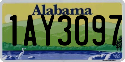 AL license plate 1AY3097