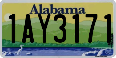 AL license plate 1AY3171