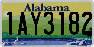 AL license plate 1AY3182