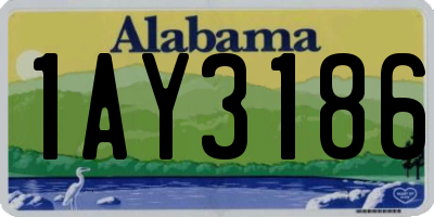 AL license plate 1AY3186