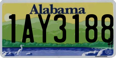 AL license plate 1AY3188