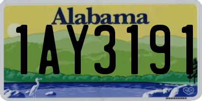 AL license plate 1AY3191