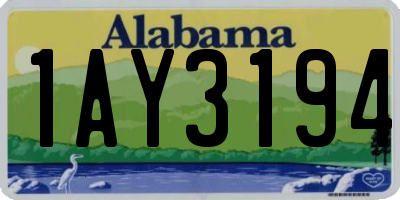 AL license plate 1AY3194