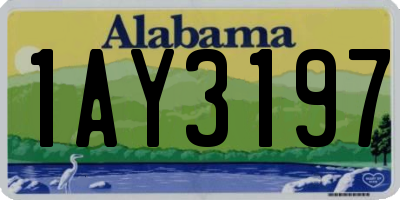 AL license plate 1AY3197