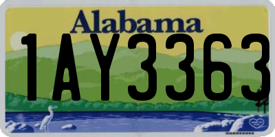 AL license plate 1AY3363