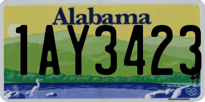 AL license plate 1AY3423