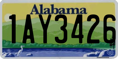 AL license plate 1AY3426