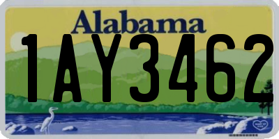 AL license plate 1AY3462