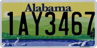 AL license plate 1AY3467