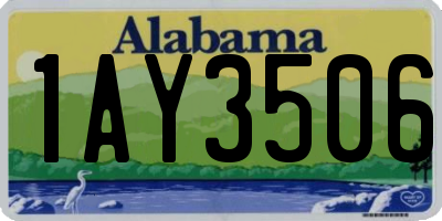 AL license plate 1AY3506