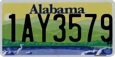 AL license plate 1AY3579
