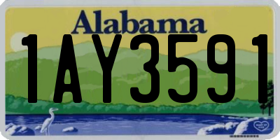 AL license plate 1AY3591