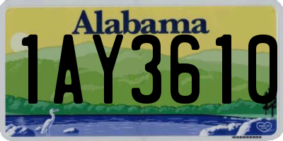 AL license plate 1AY3610