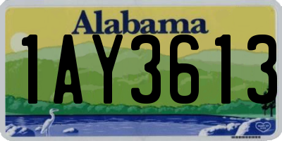 AL license plate 1AY3613