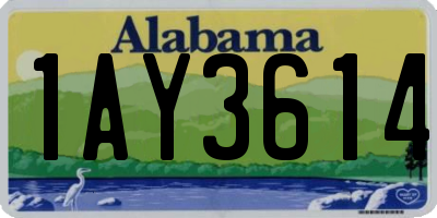 AL license plate 1AY3614