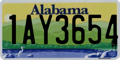 AL license plate 1AY3654