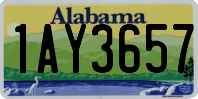 AL license plate 1AY3657