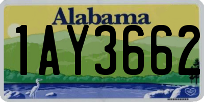 AL license plate 1AY3662