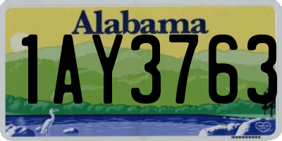 AL license plate 1AY3763