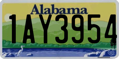 AL license plate 1AY3954