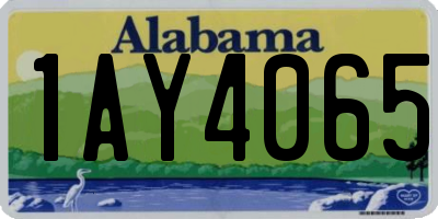 AL license plate 1AY4065
