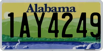 AL license plate 1AY4249