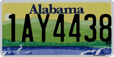 AL license plate 1AY4438