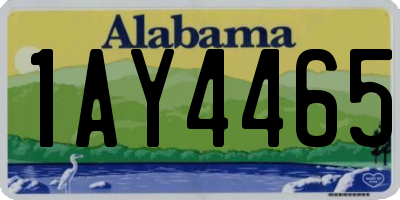 AL license plate 1AY4465