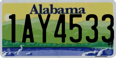 AL license plate 1AY4533