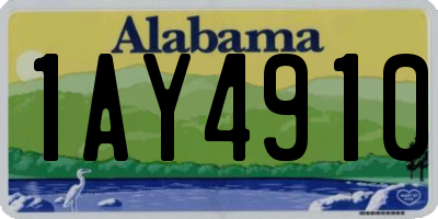 AL license plate 1AY4910