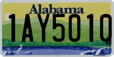 AL license plate 1AY5010