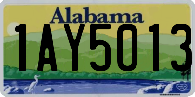 AL license plate 1AY5013