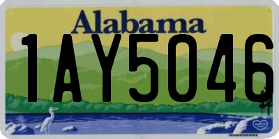 AL license plate 1AY5046