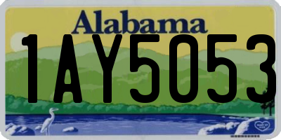 AL license plate 1AY5053