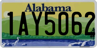 AL license plate 1AY5062