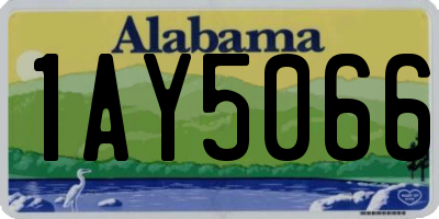 AL license plate 1AY5066