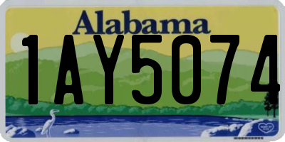 AL license plate 1AY5074