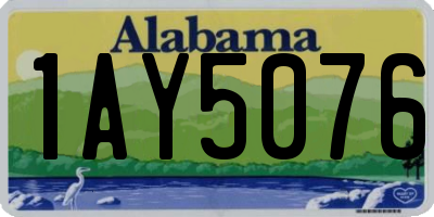 AL license plate 1AY5076