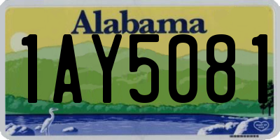 AL license plate 1AY5081