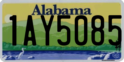 AL license plate 1AY5085