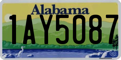 AL license plate 1AY5087