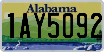 AL license plate 1AY5092