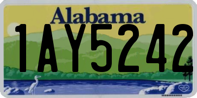AL license plate 1AY5242