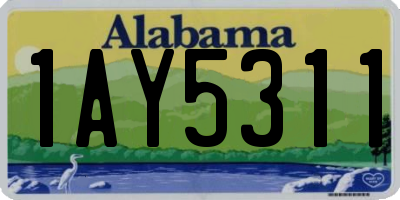 AL license plate 1AY5311