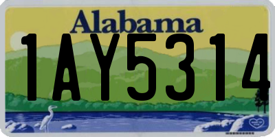 AL license plate 1AY5314