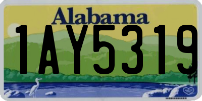 AL license plate 1AY5319