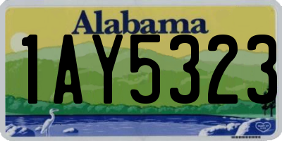 AL license plate 1AY5323