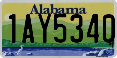 AL license plate 1AY5340