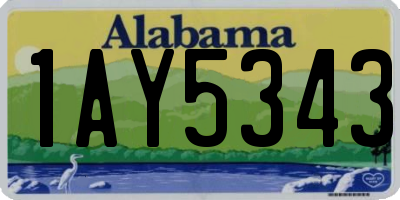 AL license plate 1AY5343