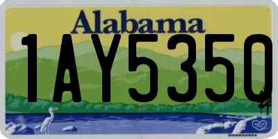 AL license plate 1AY5350